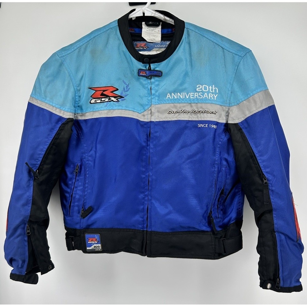 Suzuki GSX-R 20th Anniversary Limited Edition Textile Riding Jacket Blue Large
